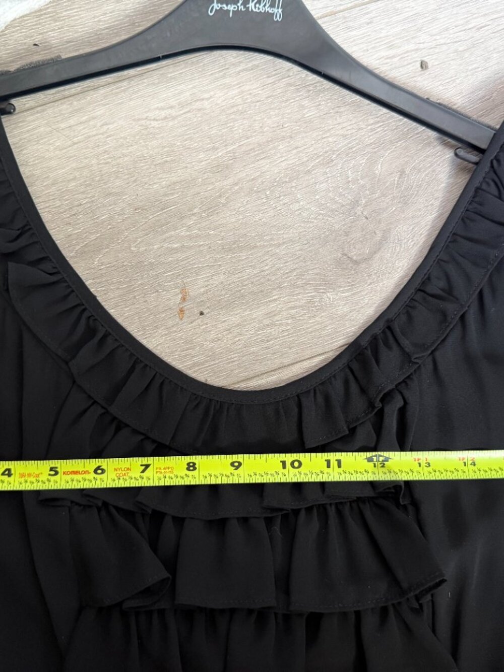 Joseph Ribkoff Black Ruffle Cocktail Dress size 14 - Picture 6 of 8